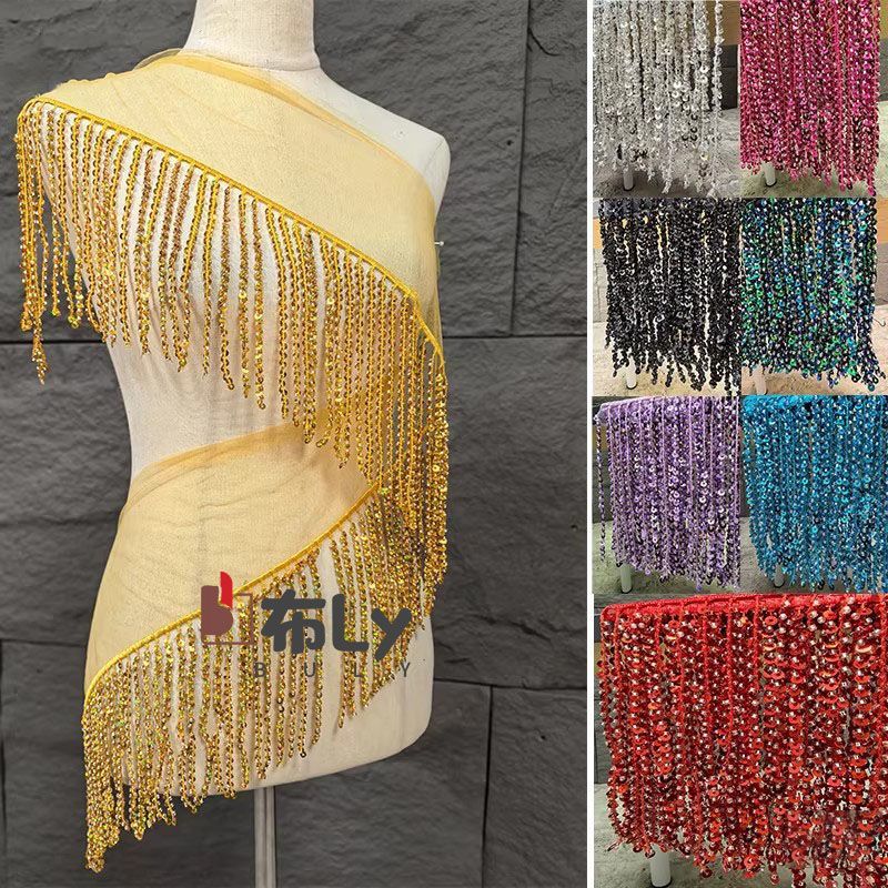 Tassel Fringe Trim - Бахрома с бисером и пайетками 15