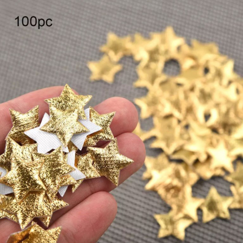 Embellishments For Scrapbooking - 100 шт. золотые/серебряные звезды для рождественской