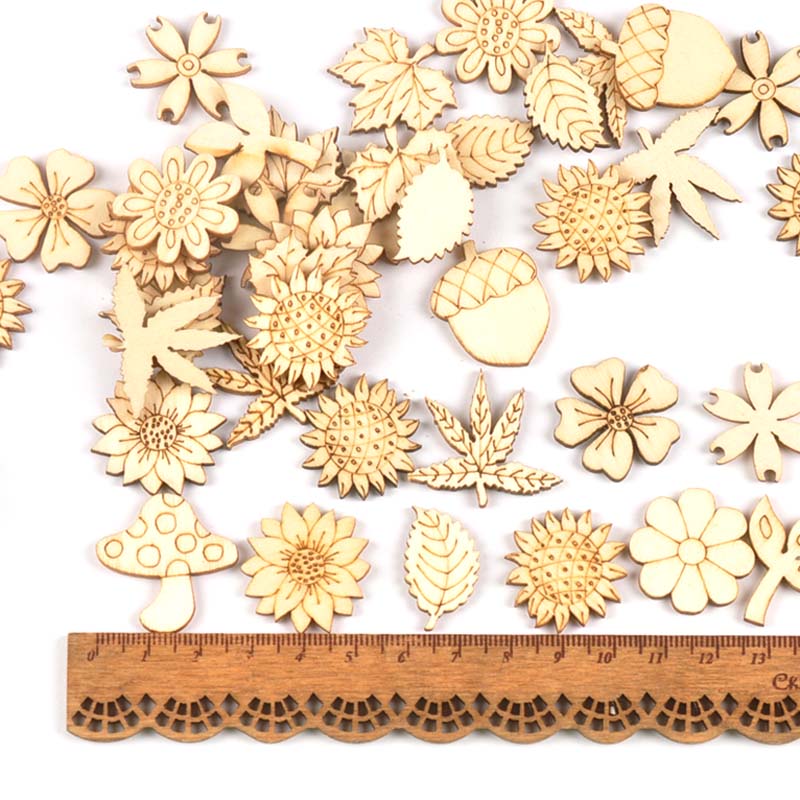 30 шт., деревянные аксессуары  – обзор и цена Embellishments For Scrapbooking