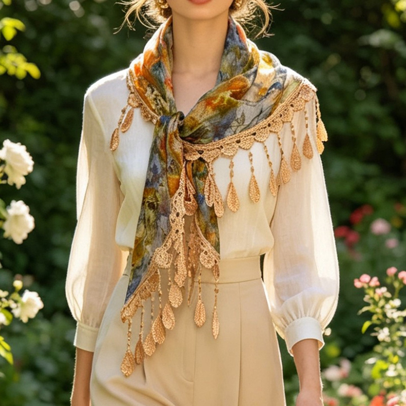 Винтажный кружевной пояс-шарф  – обзор и цена Tassel Fringe Trim