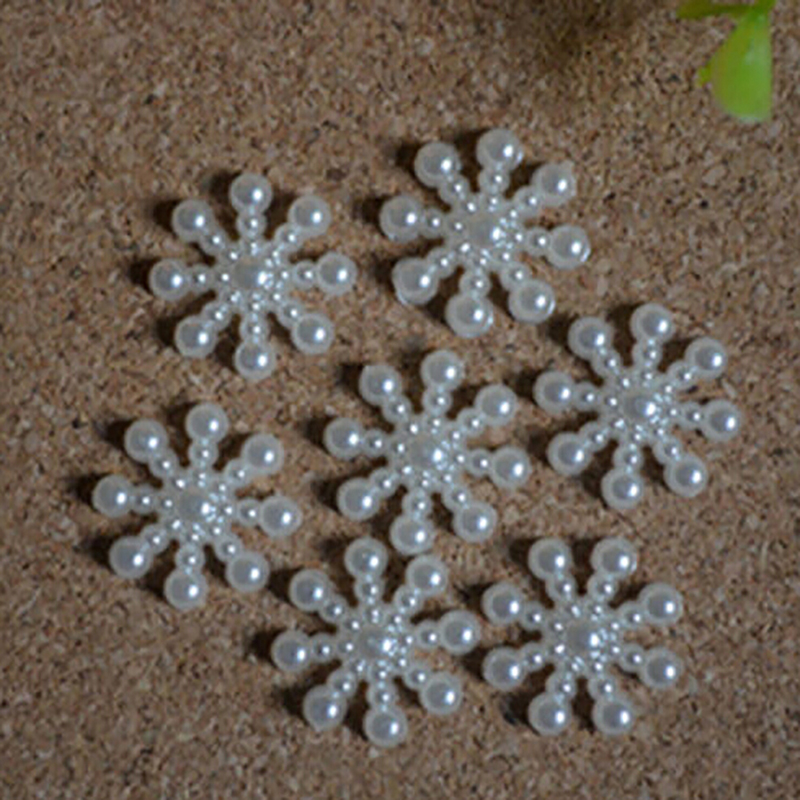 100 шт., снежинки с белым жемч – обзор и цена Christmas Craft Embellishment