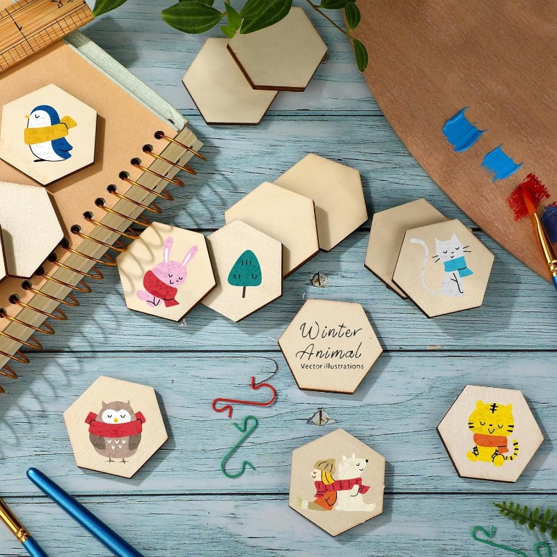 50 шт. 4 см необработанные дер – обзор и цена Craft Embellishments